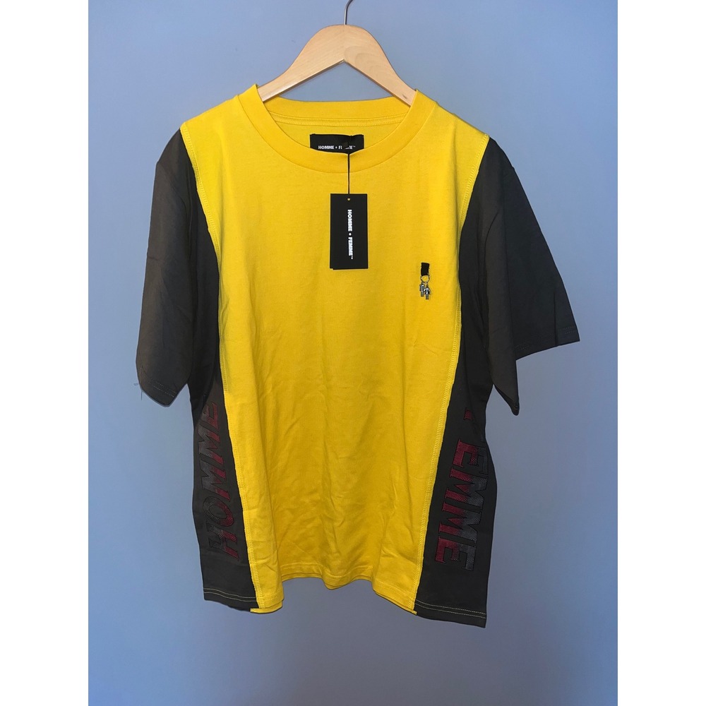 HOMME FEMME Colorblock Tee‎ Streetwear Graphic Print Logo Mens T-Shirt